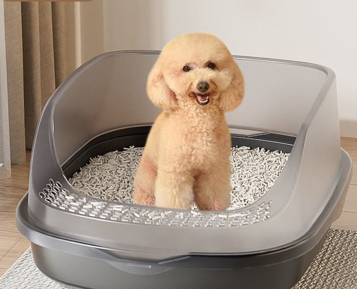 犬トイレ 小型犬用砂落とし防止フレーム付き犬トイレ