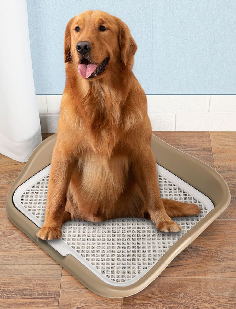 犬トイレ 立柱付き網目トレー式大型犬用トイレ