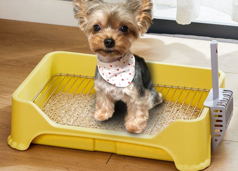 犬トイレ 高さ調整可能な格子式防水犬用トイレ