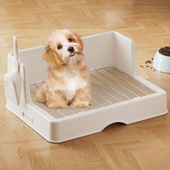 犬トイレ 小型犬用 取り外し式トレー付き高床式犬トイレ