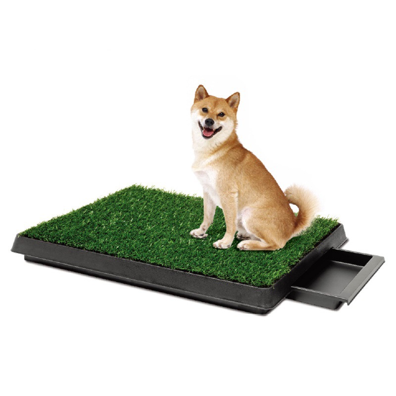 犬トイレ 人工芝マット付き引き出し式犬トイレトレー