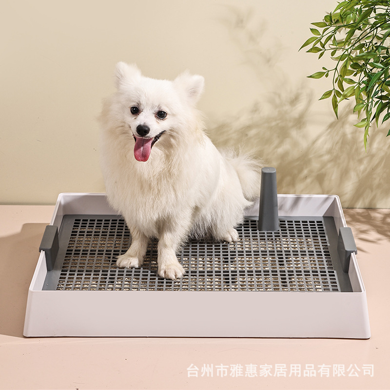 犬トイレ メッシュ付き段差低めの小型犬用室内トイレ