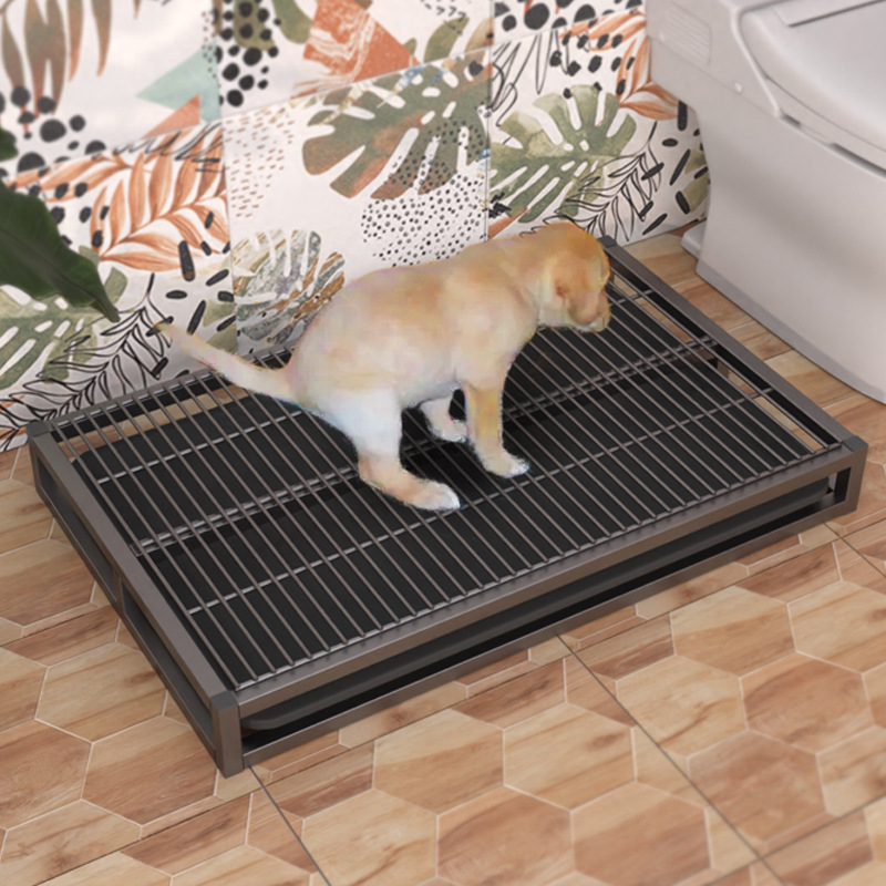 犬トイレ 引き出し式格子網高床犬用トイレトレー