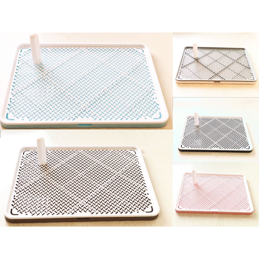 犬トイレ メッシュ格子型犬用トイレトレー足上げ棒付き