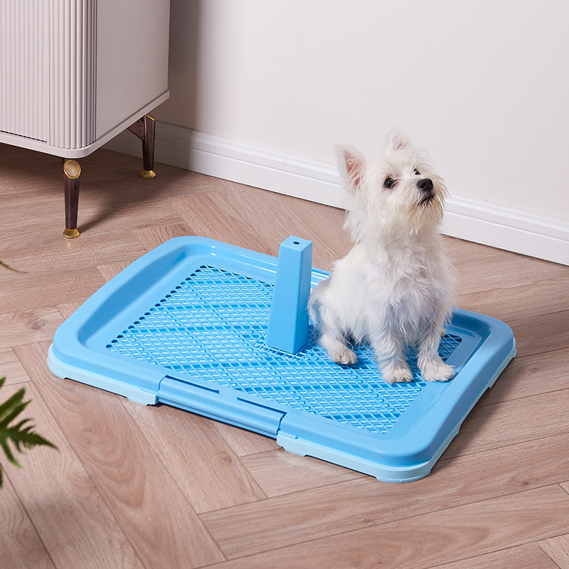 犬トイレ 小型犬用メッシュ付き固定ポール式トレー