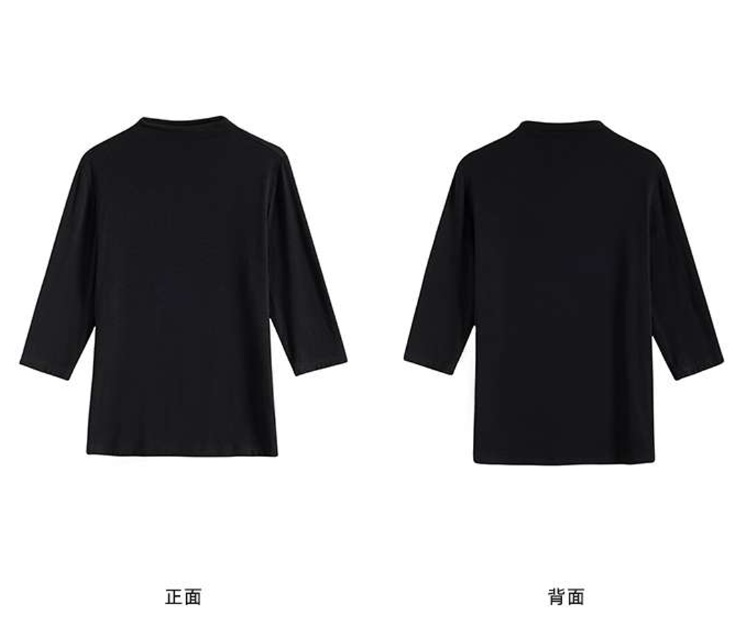 50代ファッション シンプルエレガント 七分袖トップス