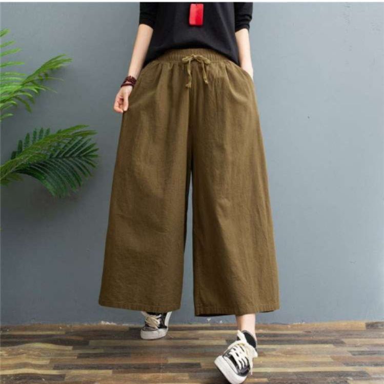50代ファッション ゆったりワイドパンツ