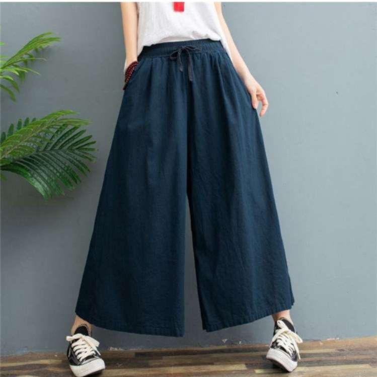 50代ファッション ゆったりワイドパンツ