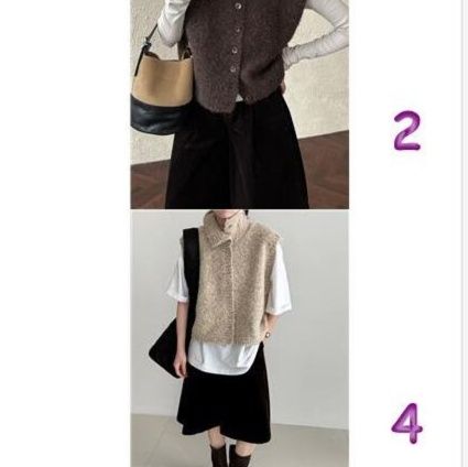 50代ファッション 上品ニットベスト レディース 襟付き 4色展開