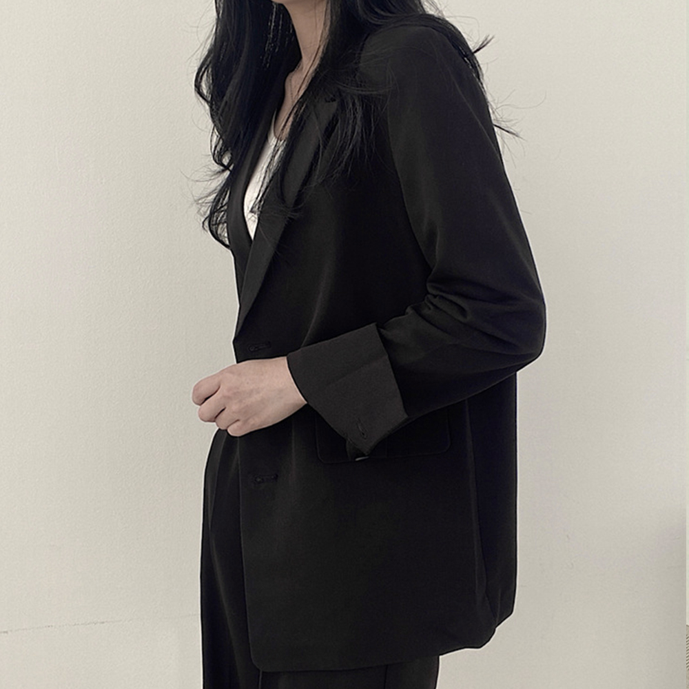 50代ファッション 上品テーラードジャケット ワイドパンツセット