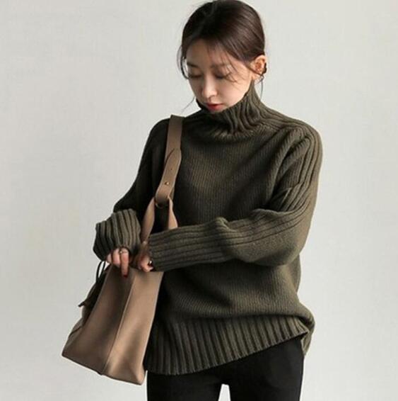 50代ファッション タートルネック ニット セーター 秋冬 レディース