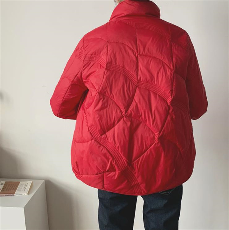 50代ファッション 上品な軽量中綿ジャケット 大人のきれいめショート丈