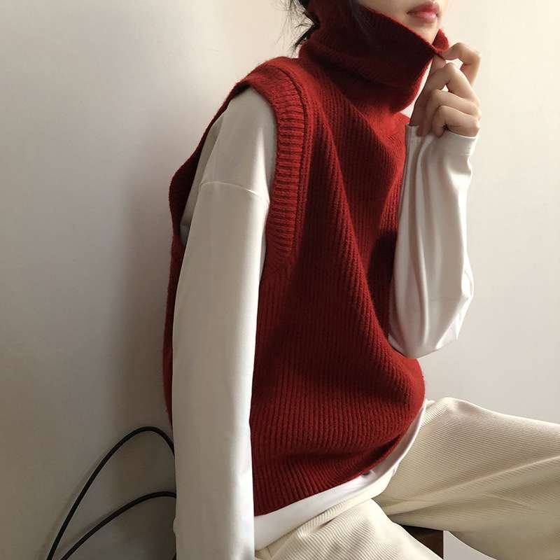 50代ファッション 大人のシンプル高級タートルネック