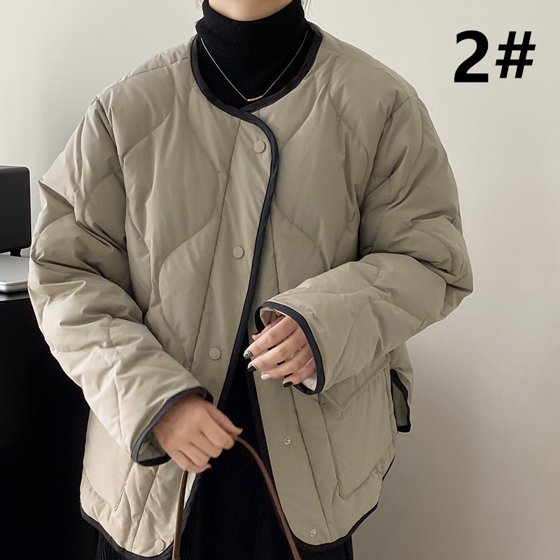 50代ファッション 秋冬新作中綿コート体型カバー上品レディース