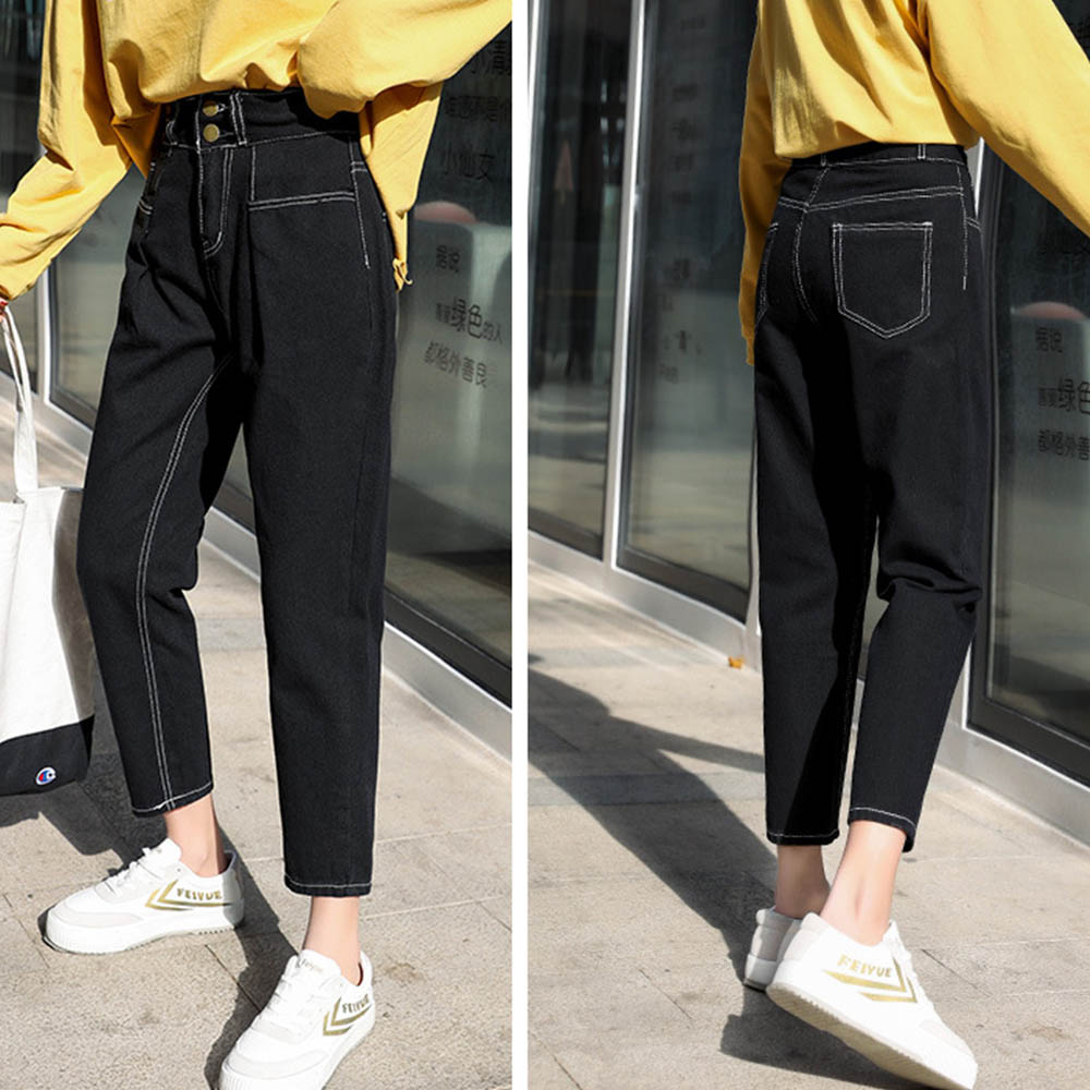 50代ファッション ハイウエストデニムパンツ レディース 体型カバー