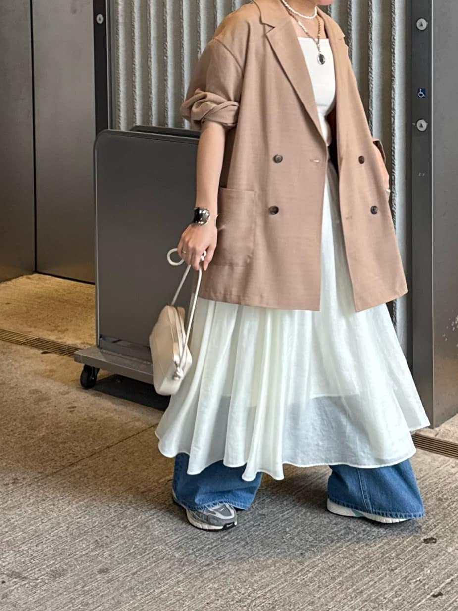 50代ファッション こなれ感ダブルテーラードジャケット