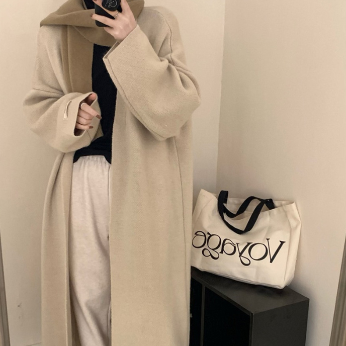 50代ファッション 体型カバー ロング カーディガン ゆったり ニット アウター