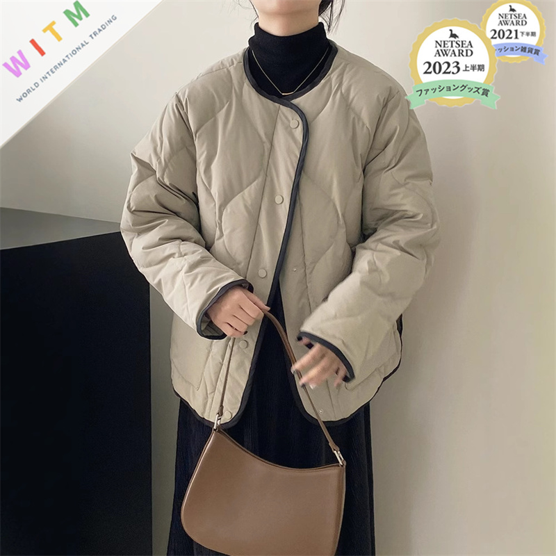 50代ファッション 秋冬新作中綿コート体型カバー上品レディース