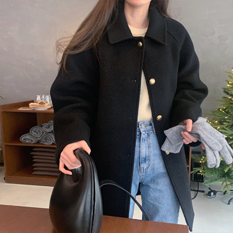 50代ファッション 秋冬新作レディース厚手チェスターコート体型カバー暖かアウター