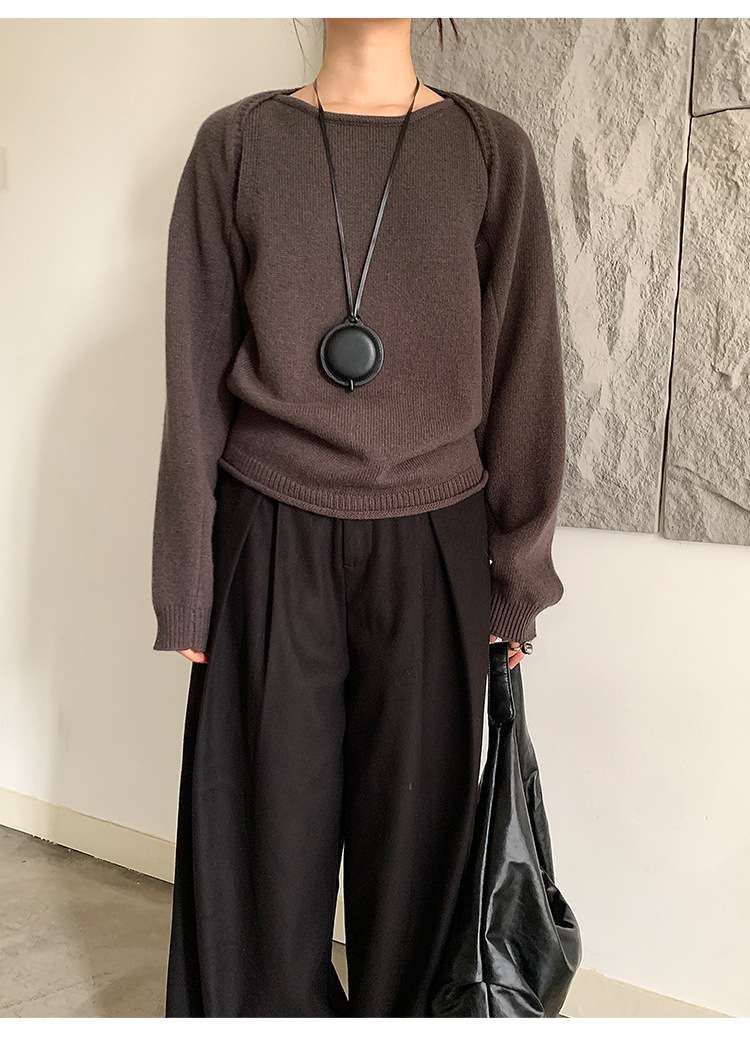 50代ファッション 大人の洗練ゆるニット