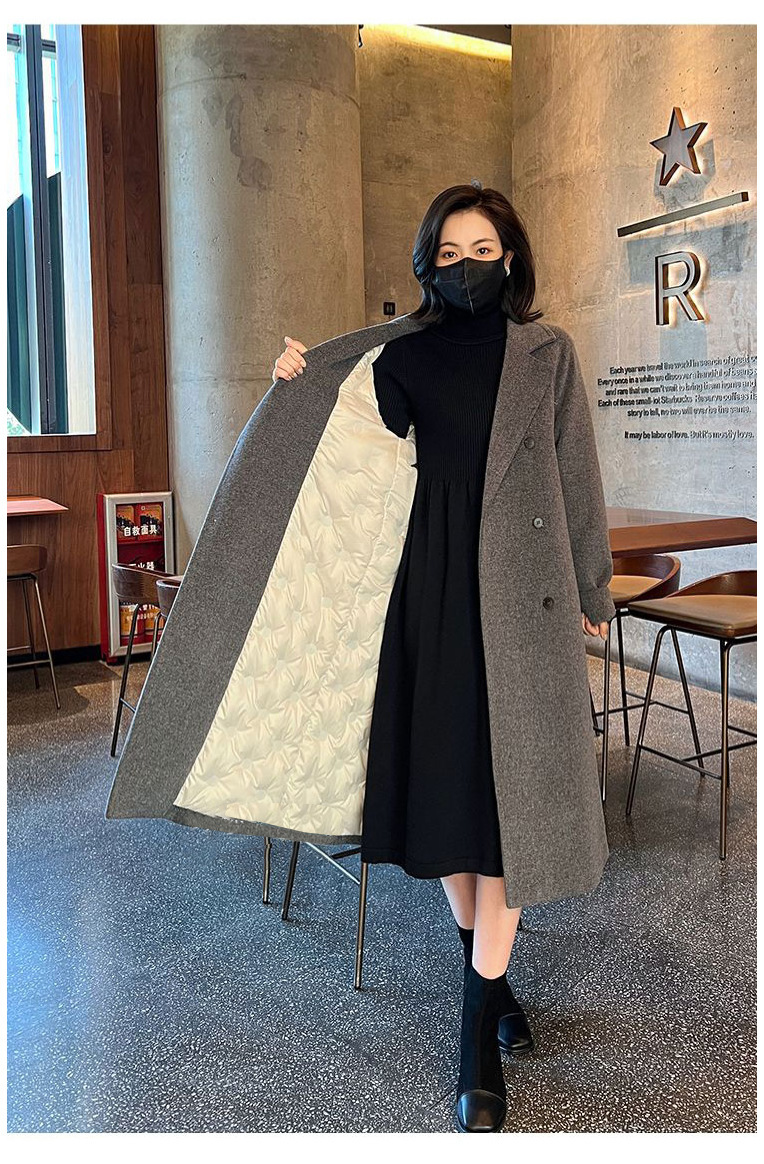 50代ファッション 上品な大人のチェスターコート ロング丈 通勤対応