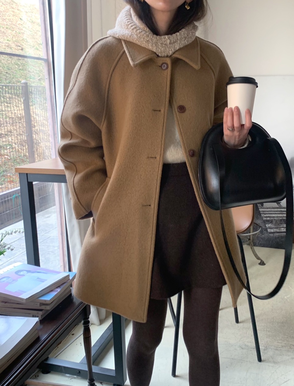 50代ファッション 秋冬新作レディース厚手チェスターコート体型カバー暖かアウター