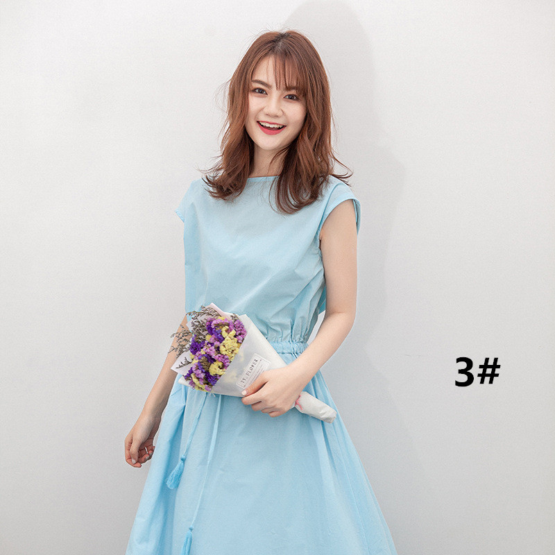 50代ファッション 夏新作半袖ワンピース上品な麻素材ロング丈選べる4色