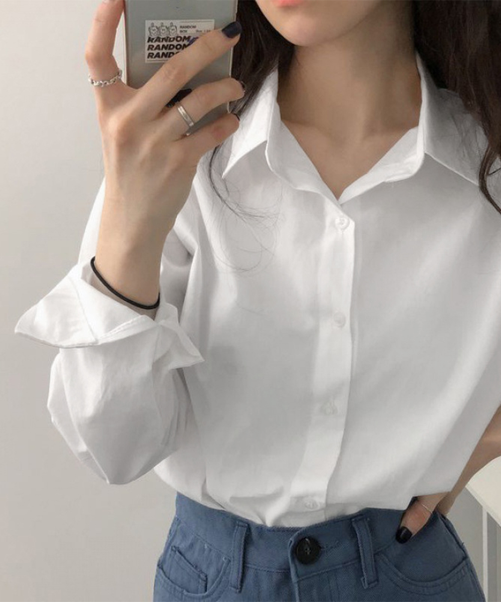 50代ファッション 上品な薄手長袖シャツブラウス　襟付きレディース