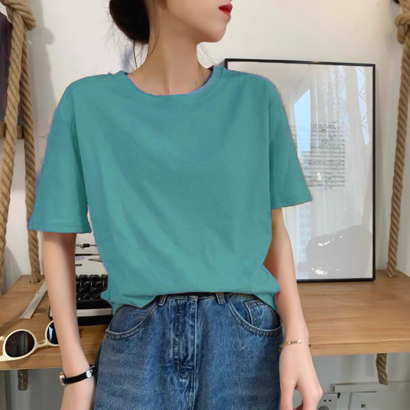 シンプルファッション シンプルベーシック半袖Tシャツ