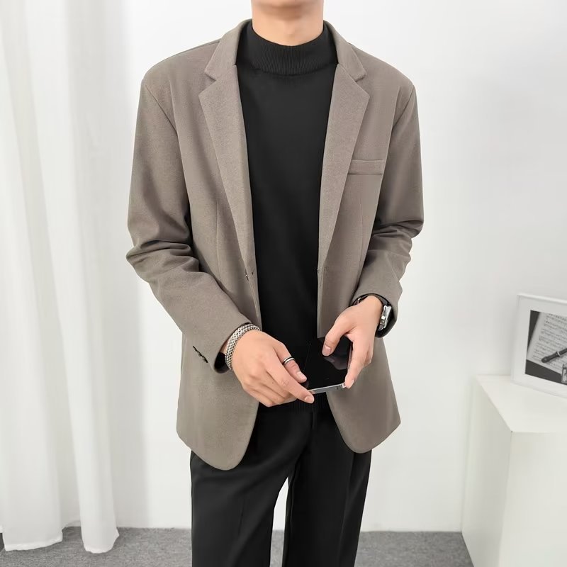 シンプルファッション 上質素材 テーラードジャケット