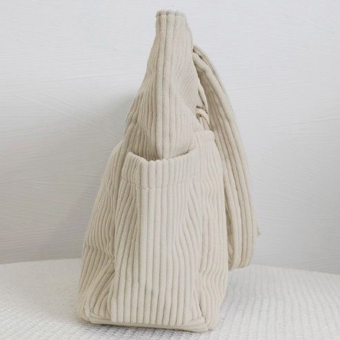 シンプルファッション バッグコーデュロイ大容量トートバッグ多機能