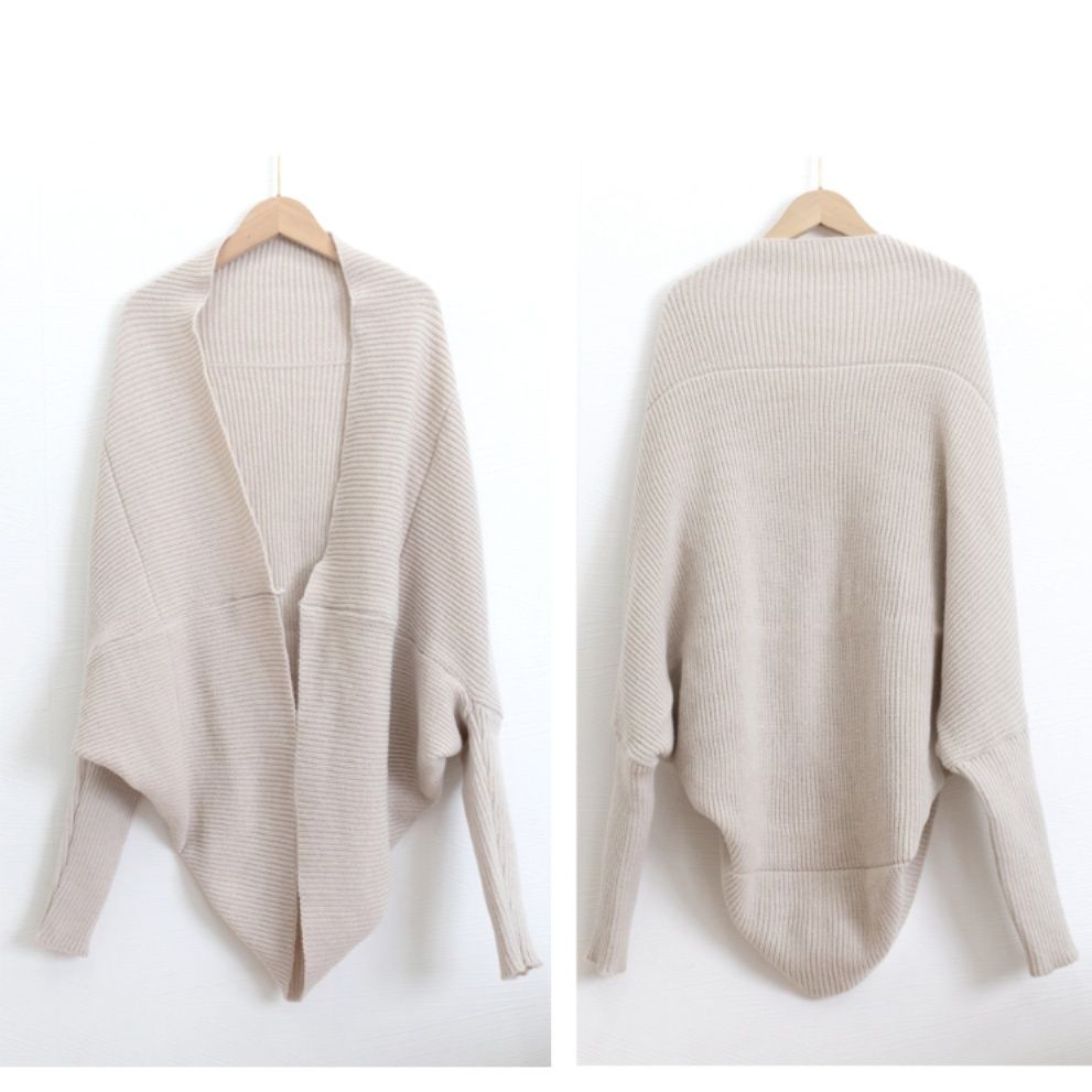 シンプルコーデ ドルマンニットカーディガン/ボレロ 秋冬羽織り