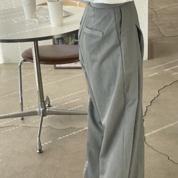 シンプルコーデ 秋冬新作 上品ワイドパンツ 無地 着回し抜群 女性用