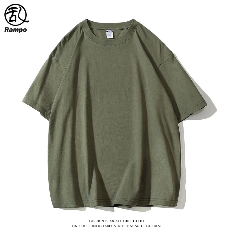 シンプルファッション ゆったり綿100%シンプル半袖Tシャツ
