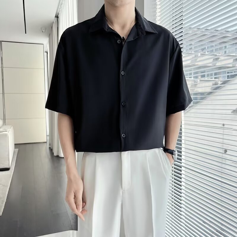 シンプルファッション シンプル半袖シャツ 上品ポロシャツ