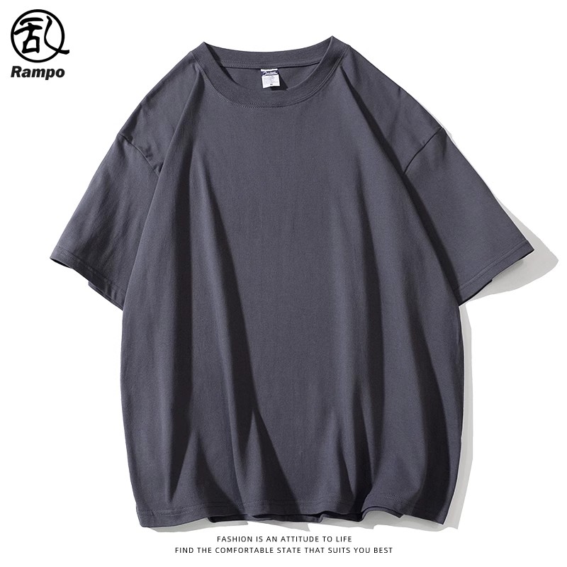 シンプルファッション ゆったり綿100%シンプル半袖Tシャツ