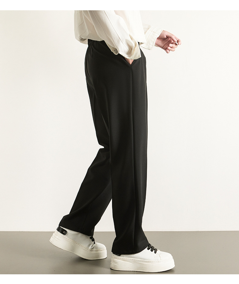 上質ワイドシルエットスラックス シンプルファッション