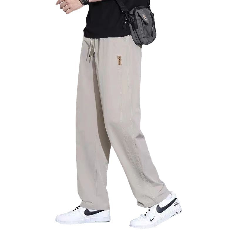 シンプルファッション 薄手ストレートワイドパンツ
