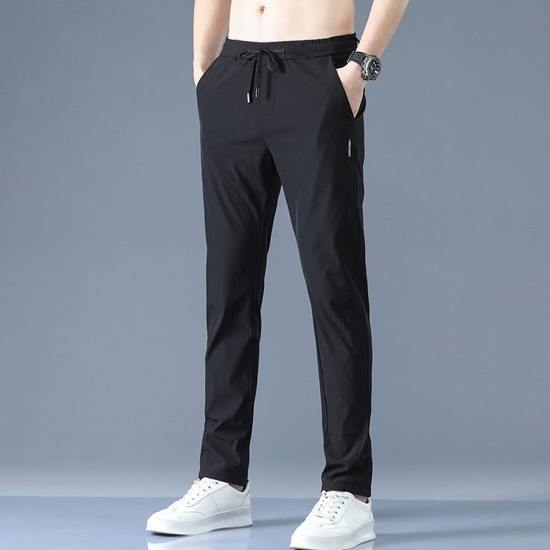 シンプルファッション 冷感素材ストレートシルエットパンツ