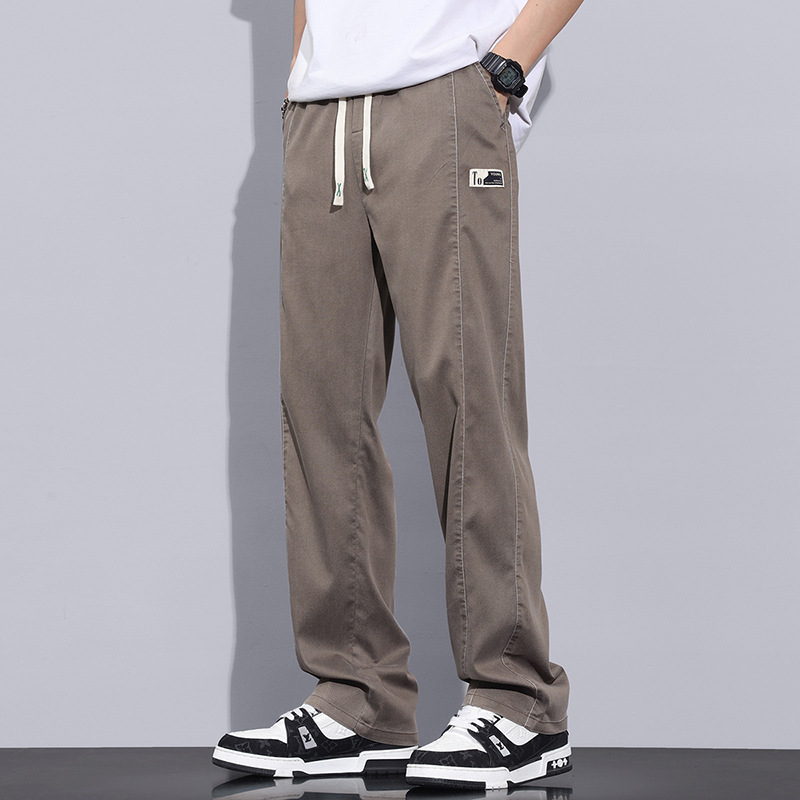 シンプルファッション リラックスフィットストレートパンツ