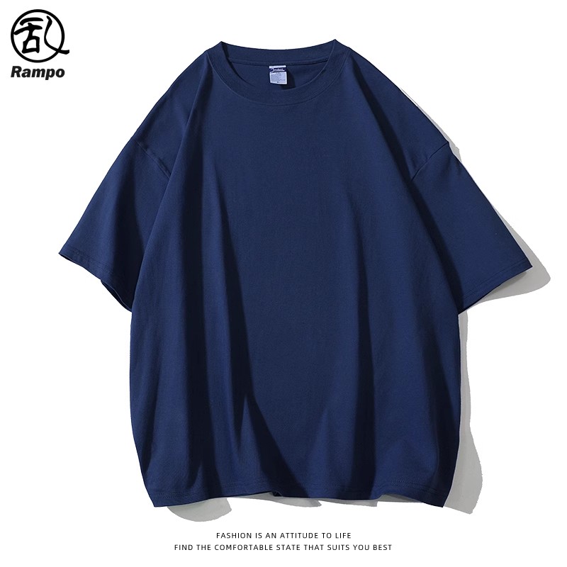 シンプルファッション ゆったり綿100%シンプル半袖Tシャツ