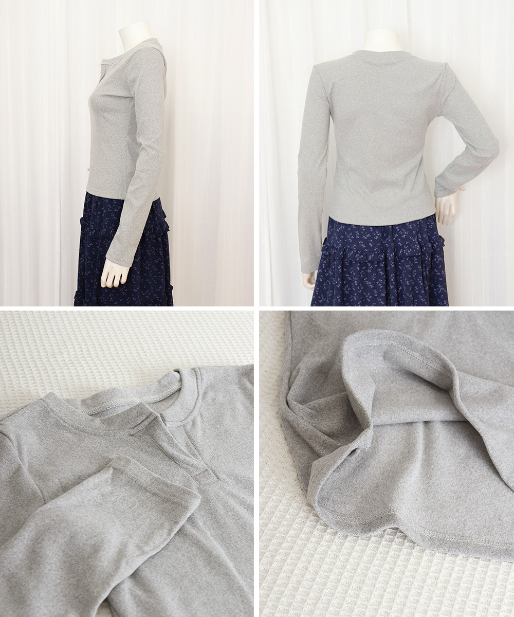 シンプルファッション 長袖トップス レディース Vネック 無地 シンプル