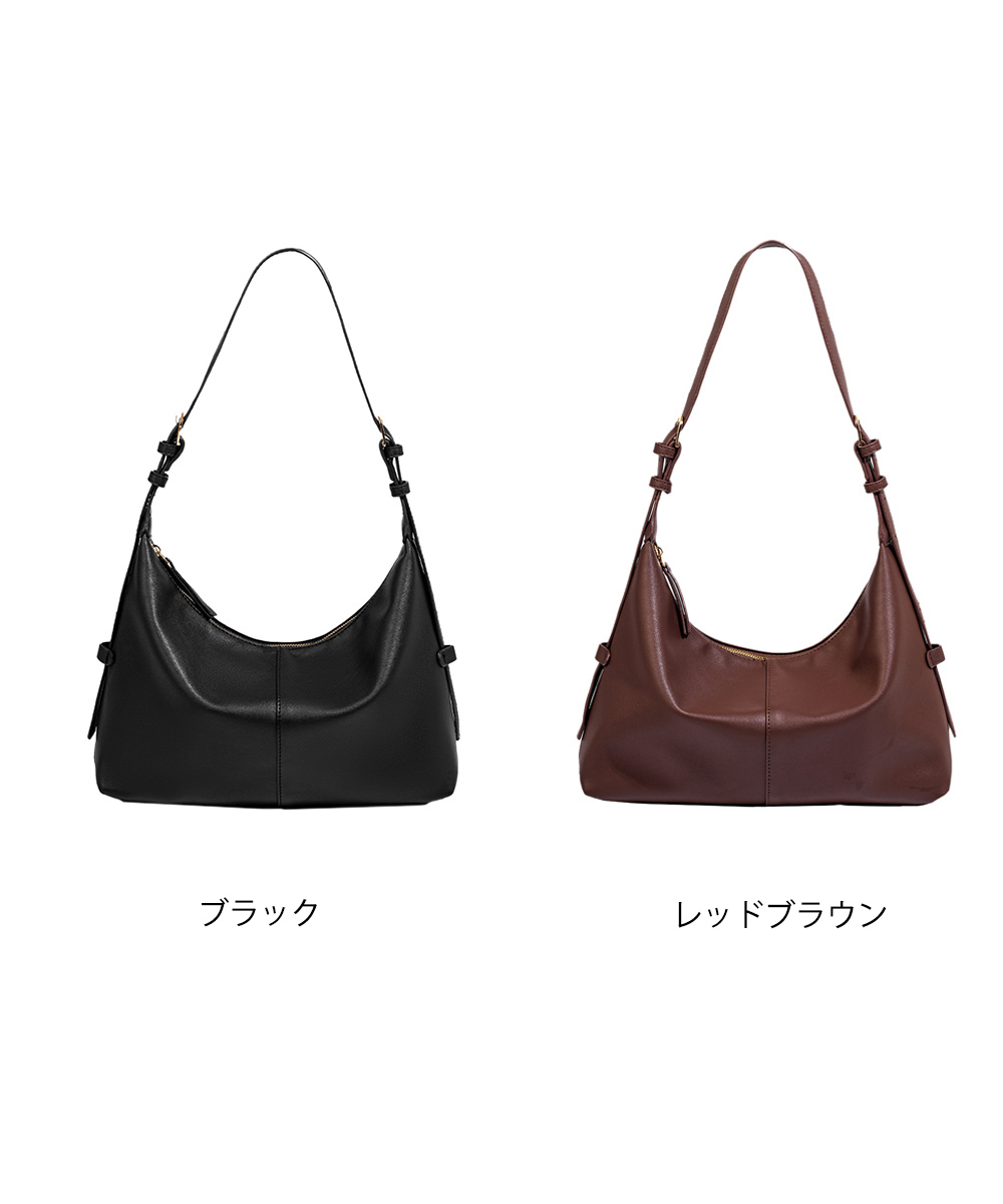 シンプルファッション 合成皮革ショルダーバッグ 斜めがけ対応 大人カジュアル