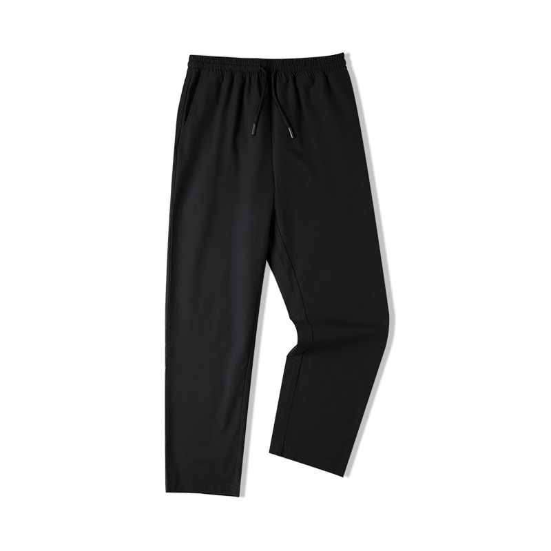 シンプルファッション ストレッチ素材工房風直線パンツ