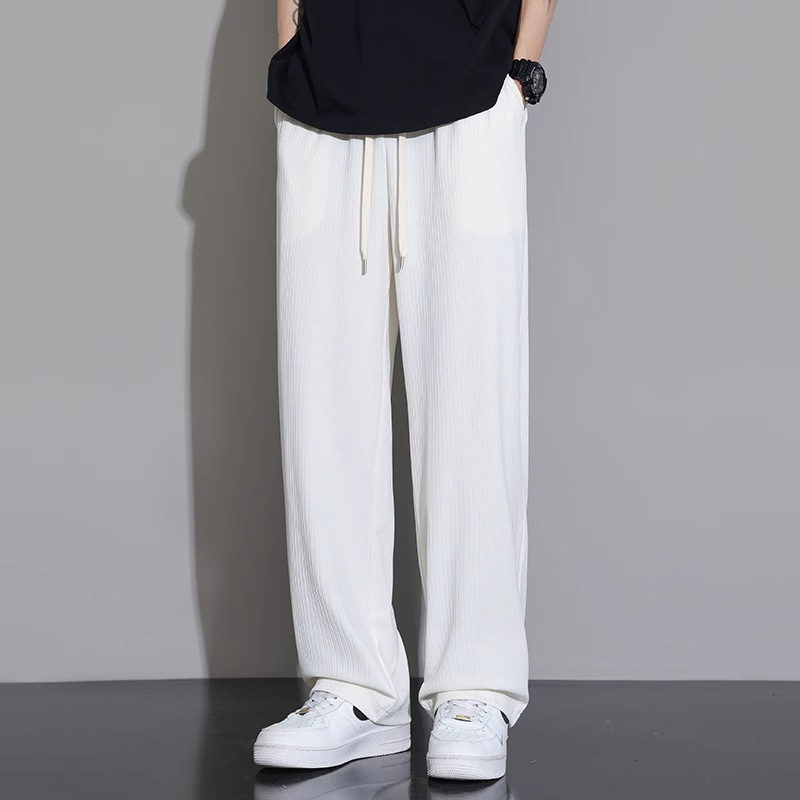 シンプルファッション 涼感シルキーワイドパンツ