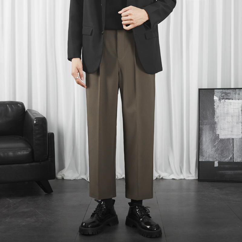 上質ワイドシルエットスラックス シンプルファッション