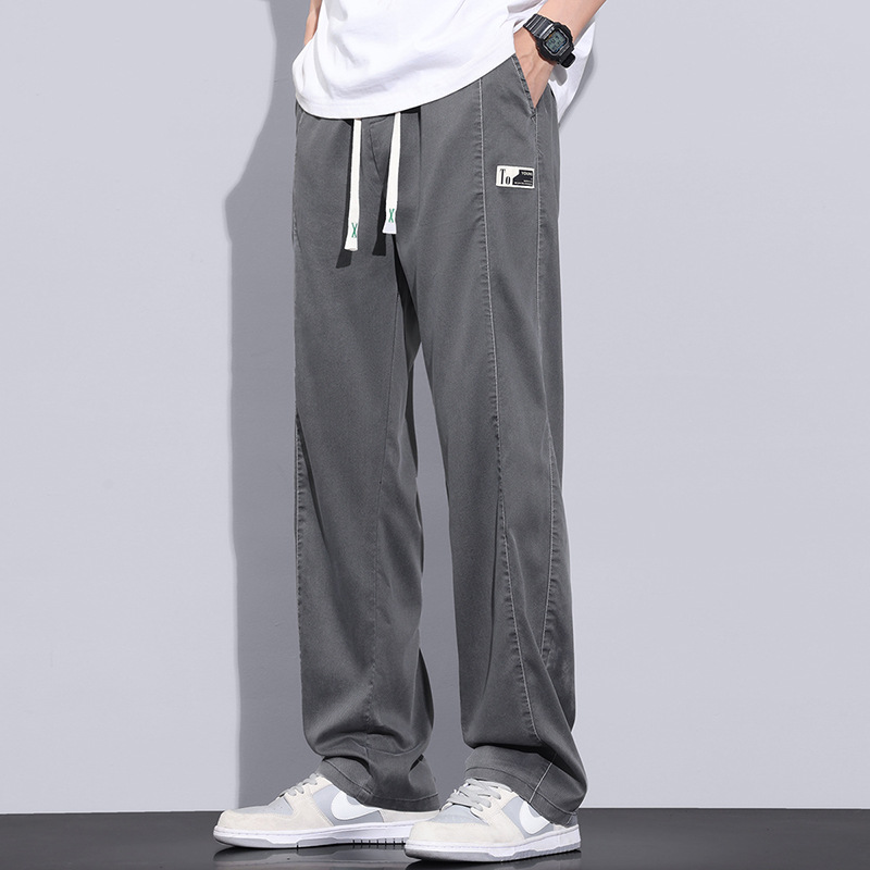 シンプルファッション リラックスフィットストレートパンツ