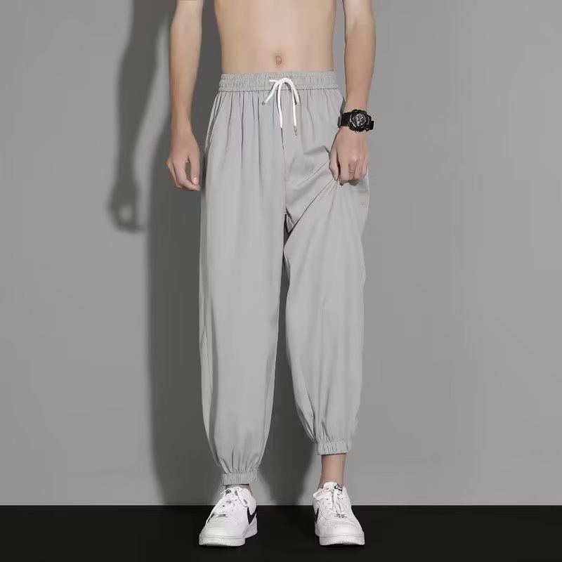 シンプルファッション 冷感素材ストレートシルエットパンツ
