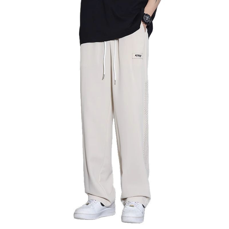 シンプルファッション 涼感シルキーワイドパンツ