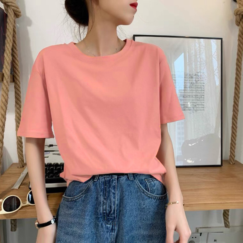 シンプルファッション シンプルベーシック半袖Tシャツ
